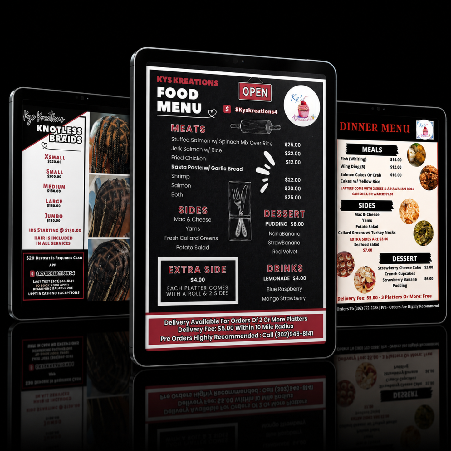 Flyer, Menu & PriceList Design & Prints