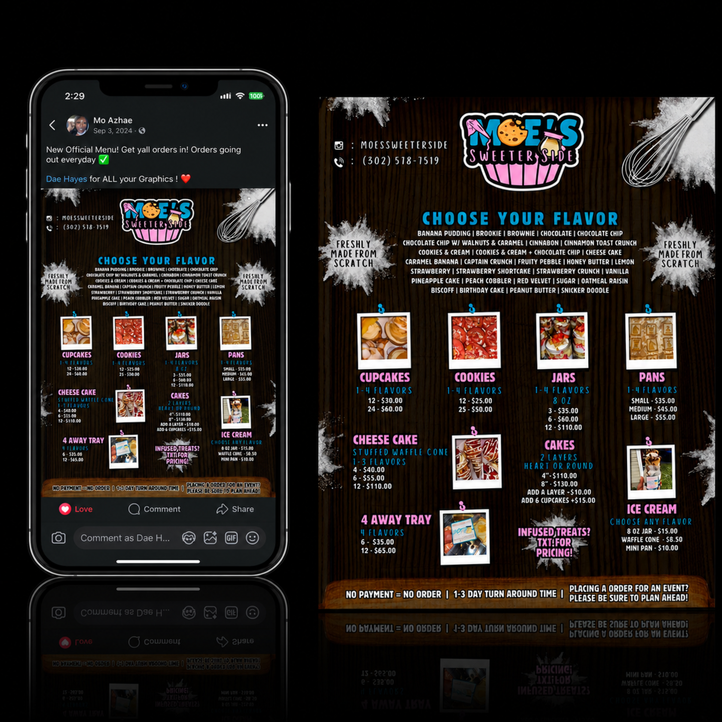 Flyer, Menu & PriceList Design & Prints